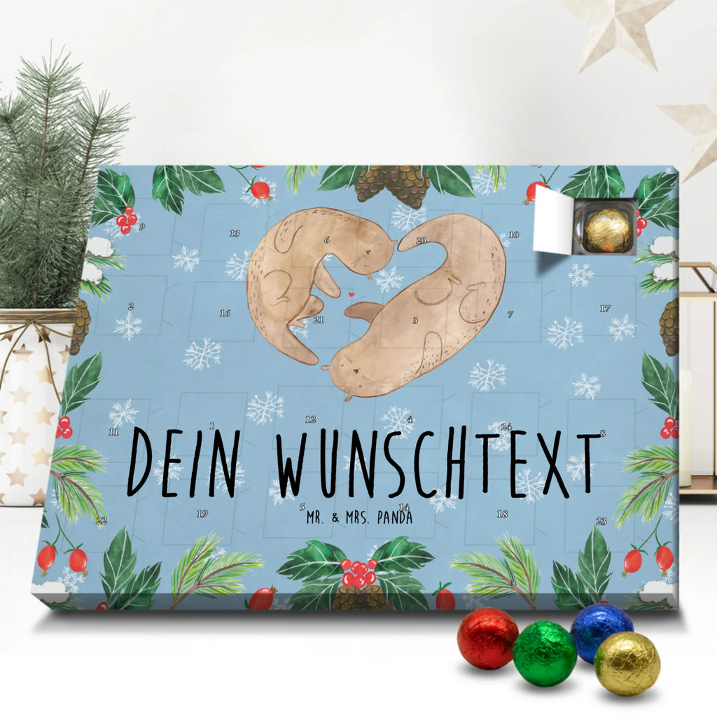 Adventskalender mit Namen Otter Herz Adventskalender mit Namen, Personalisierter Adventskalender, Fischotter, Seeotter, Otter, Bessere Hälfte, Verlobung, Liebesgeschenk, Hochzeitstag, Jahrestag, Liebesbeweis, Gemeinsames Leben, Love You, Liebe, Herz