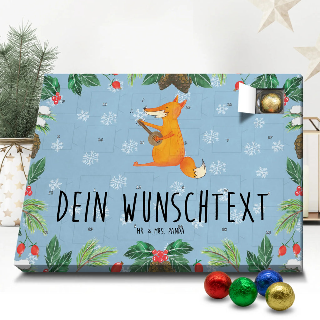 Adventskalender mit Namen Fuchs Gitarre Adventskalender mit Namen, Personalisierter Adventskalender, Fuchs, Musikerin, Füchse, Geschenk Musiker, Sängerin, Sänger, Gitarre, Musik Spruch