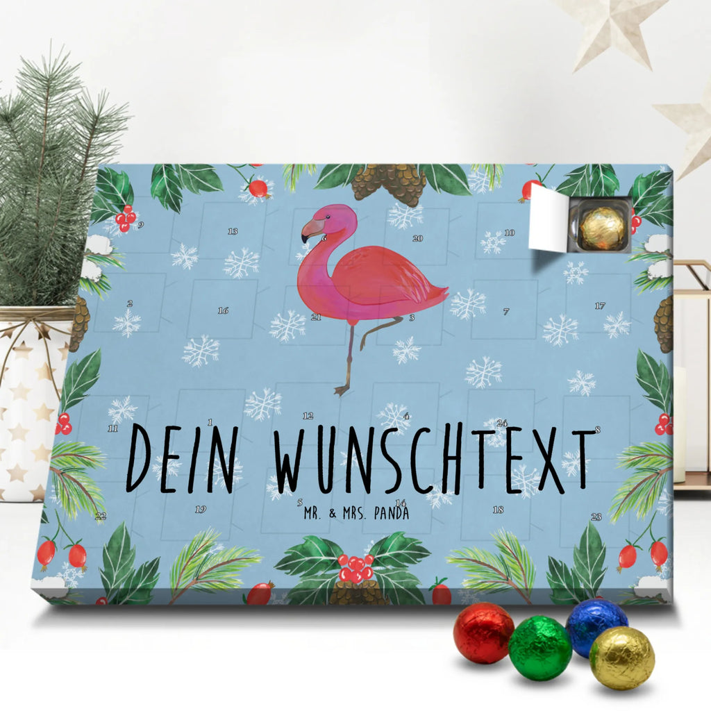 Personalisierter Schoko Adventskalender Flamingo Classic Personalisierter Adventskalender, Adventskalender mit Namen, Flamingo, Stolz, Spruch, Selbstliebe, Sohn, Freundinnen, Ich, für Mich, Tochter, Geschwister, Freundin, Außenseiter, Einzigartig