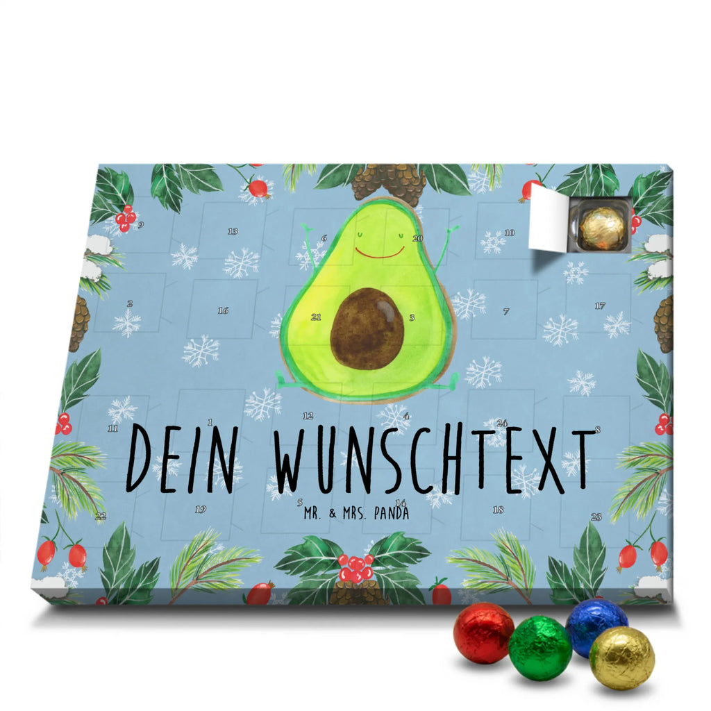 Adventskalender mit Namen Avocado Glücklich Personalisierter Adventskalender, Adventskalender mit Namen, Gesund, Vegan, Veggie, Avocado, Chaos