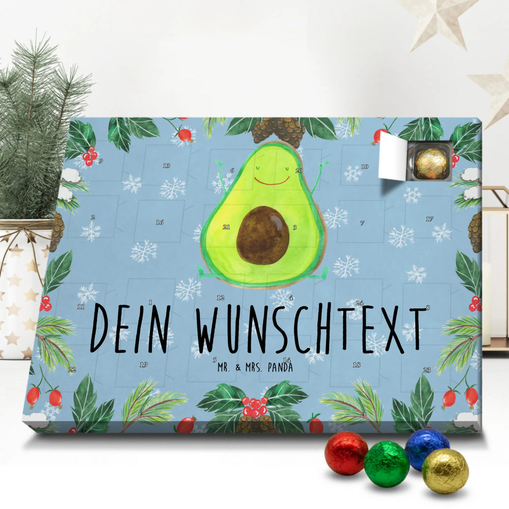 Adventskalender mit Namen Avocado Glücklich Personalisierter Adventskalender, Adventskalender mit Namen, Gesund, Vegan, Veggie, Avocado, Chaos