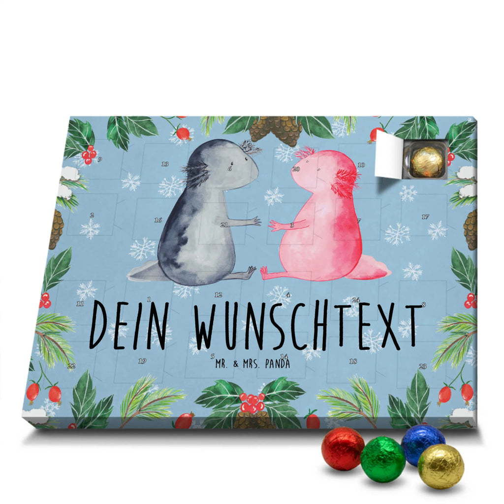 Personalisierter Schoko Adventskalender Axolotl Liebe Personalisierter Adventskalender, Adventskalender mit Namen, Axolotl, Molch, Freund, Lurch, Lurche, Liebe, Große Liebe, Verlobter, Axolot, Liebesbeweis, Jahrestag, Schwanzlurch, Valentinstag, Ehemann