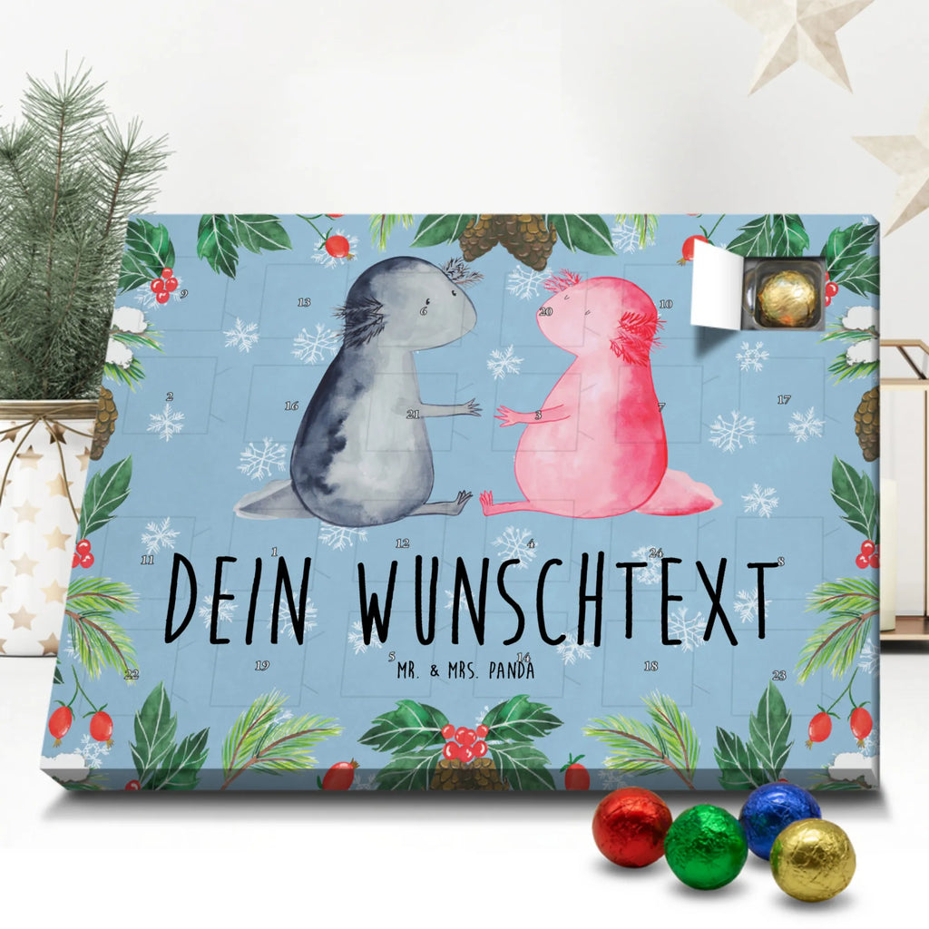  Axolotl miłość Personalisierter Adventskalender, Adventskalender mit Namen, Molch, Axolotl, Lurche, Lurch, Schwanzlurch, Liebe, Axolot, Valentinstag, Verlobter, Ehemann, Jahrestag, Liebesbeweis, Freund, Große Liebe