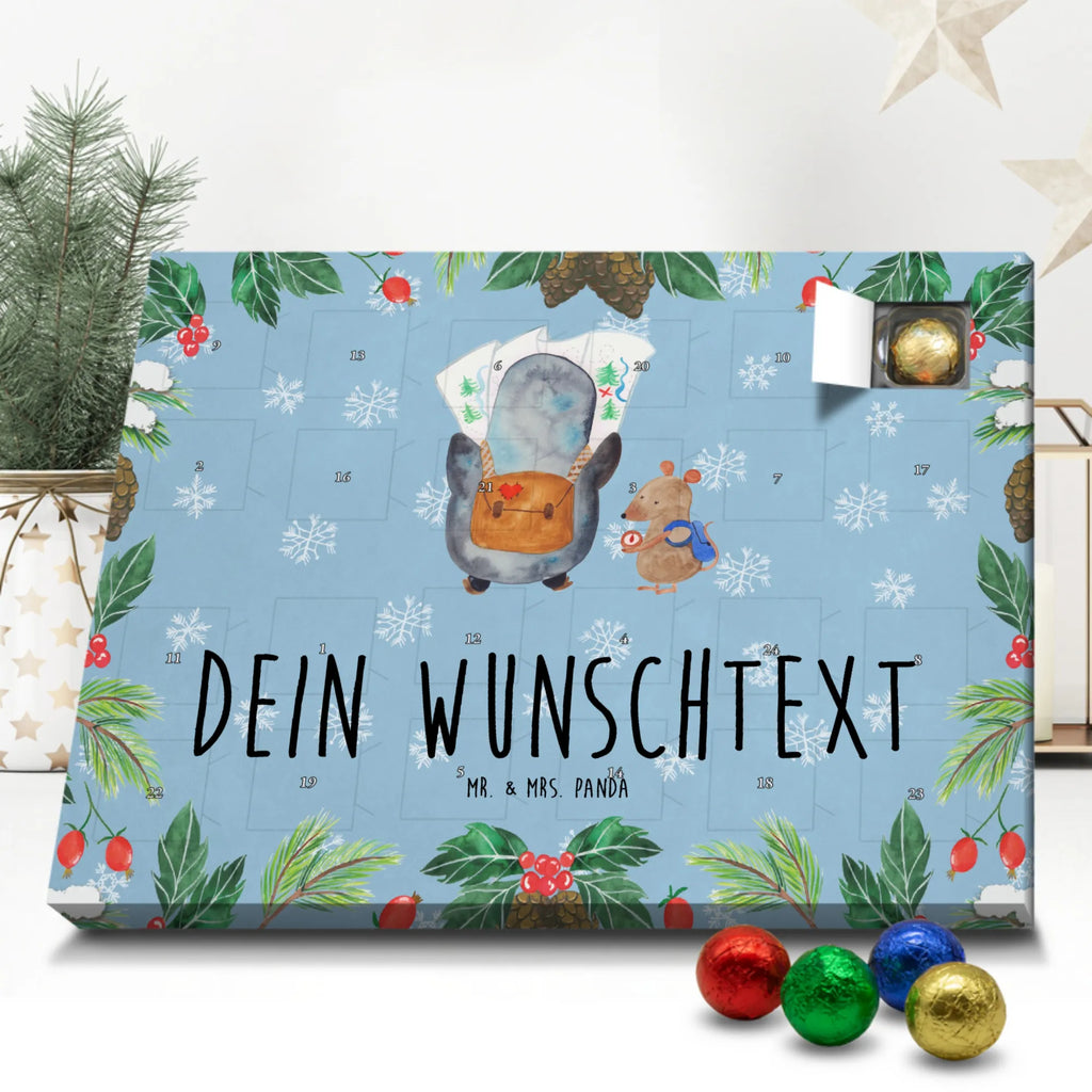 Adventskalender mit Namen Pinguin & Maus Wanderer Personalisierter Adventskalender, Adventskalender mit Namen, Pinguin, Pinguine, Wandern, Abenteuer, Wanderlust, Abenteurer, Ausflug, Roadtrip