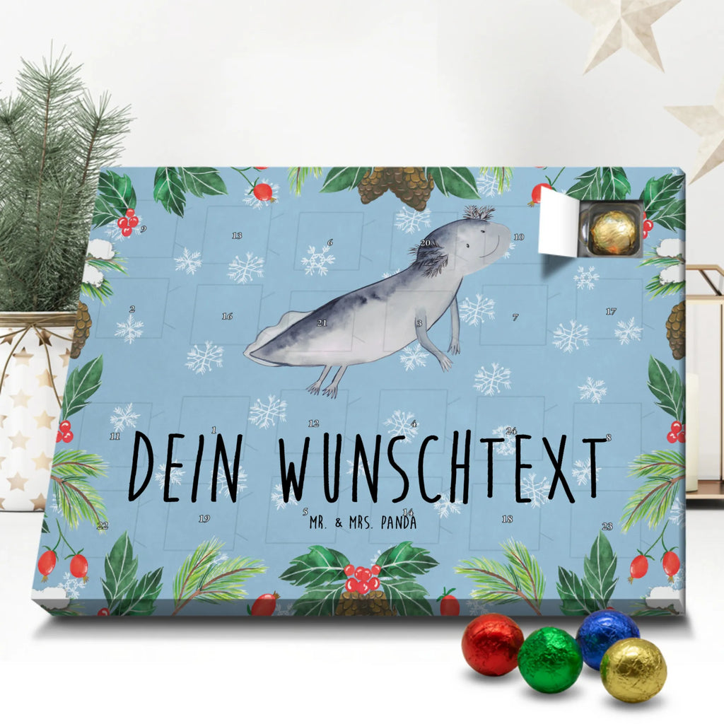 Adventskalender mit Namen Axolotl Schwimmen Personalisierter Adventskalender, Adventskalender mit Namen, Molch, Axolotl, Probleme, Lurche, Lösungen, Motivation, Schwanzlurch, Problem, Lurch, Axolot
