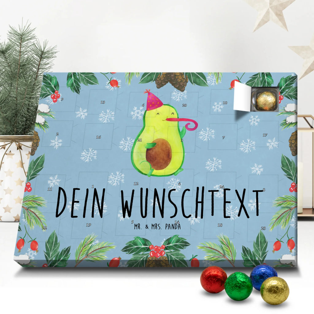 Adventskalender mit Namen Avocado Feier Adventskalender mit Namen, Personalisierter Adventskalender, Gesund, Vegan, Veggie, Avocado, Feierlichkeit, Gute Laune, Fete, Geburtstag, Party, Tröte, Feier