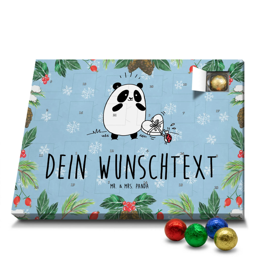  Panda Thank you Adventskalender mit Namen, Personalisierter Adventskalender