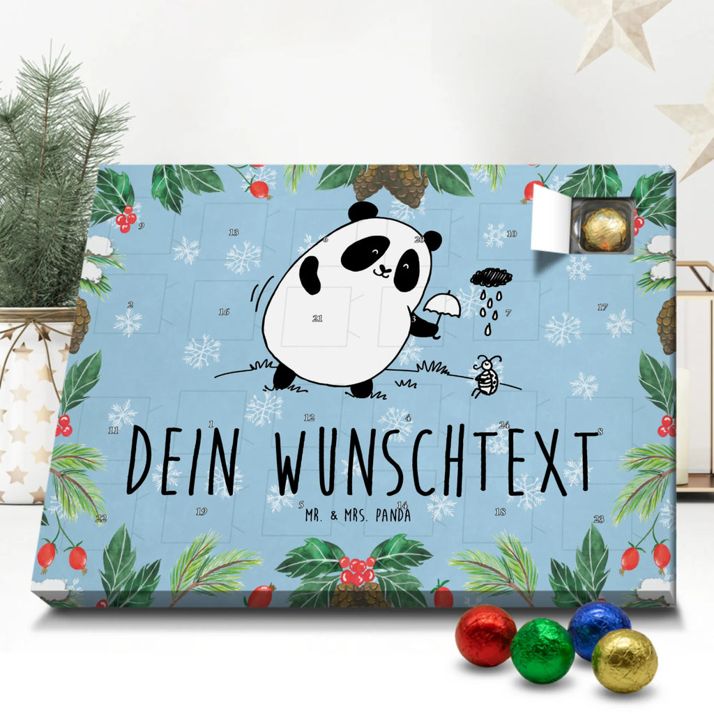 Adventskalender mit Namen Panda Zusammenhalt Adventskalender mit Namen, Personalisierter Adventskalender