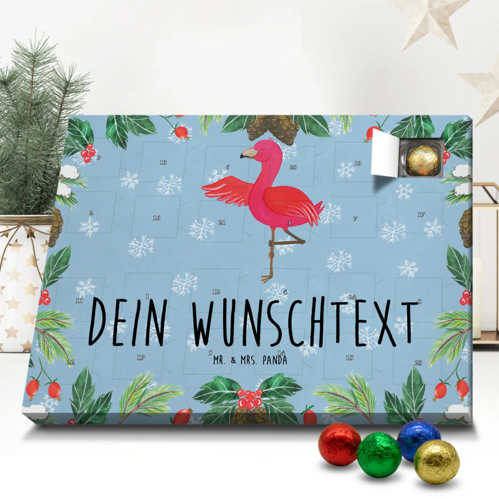 Adventskalender mit Namen Flamingo Yoga Personalisierter Adventskalender, Adventskalender mit Namen, Flamingo, Yoga-Übung, Vogel, Achtsamkeit, Namaste, Entspannung, Tiefenentspannung, Aufregen, Ärger, Yoga