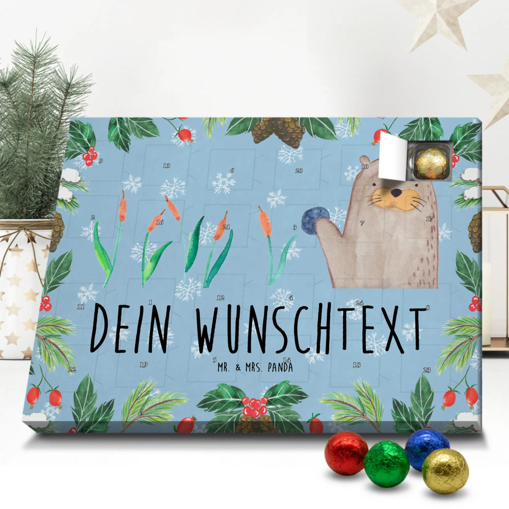 Personalisierter Schoko Adventskalender Otter Stein Adventskalender mit Namen, Personalisierter Adventskalender, Otter, Fischotter, Seeotter, Otter Seeotter See Otter