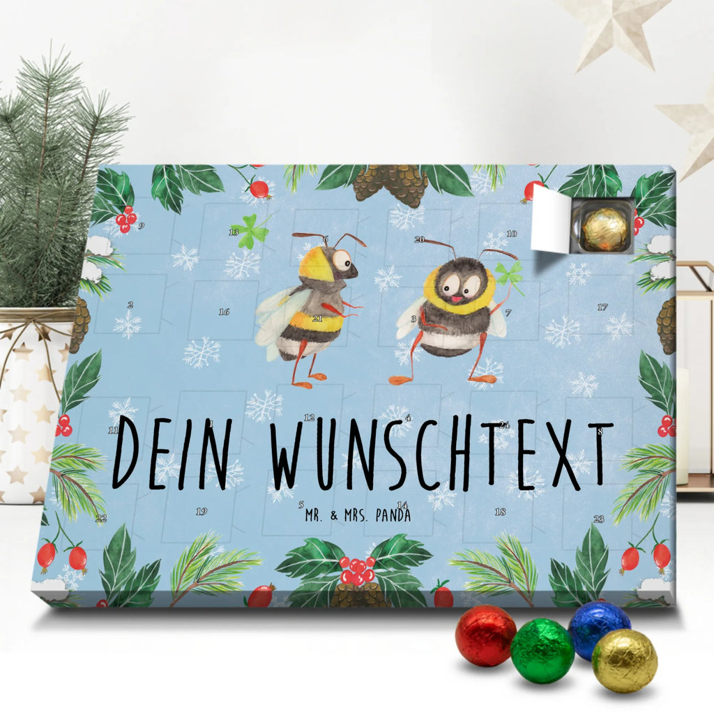 Adventskalender mit Namen Hummeln Kleeblatt Adventskalender mit Namen, Personalisierter Adventskalender, Tiere, Tiermotive, Lustige Sprüche, Gute Laune, Biene, Biene Deko, Spruch Fröhlich, Hummel, Spruch schön, glücklich Werden, Spruch Positiv, glücklich sein