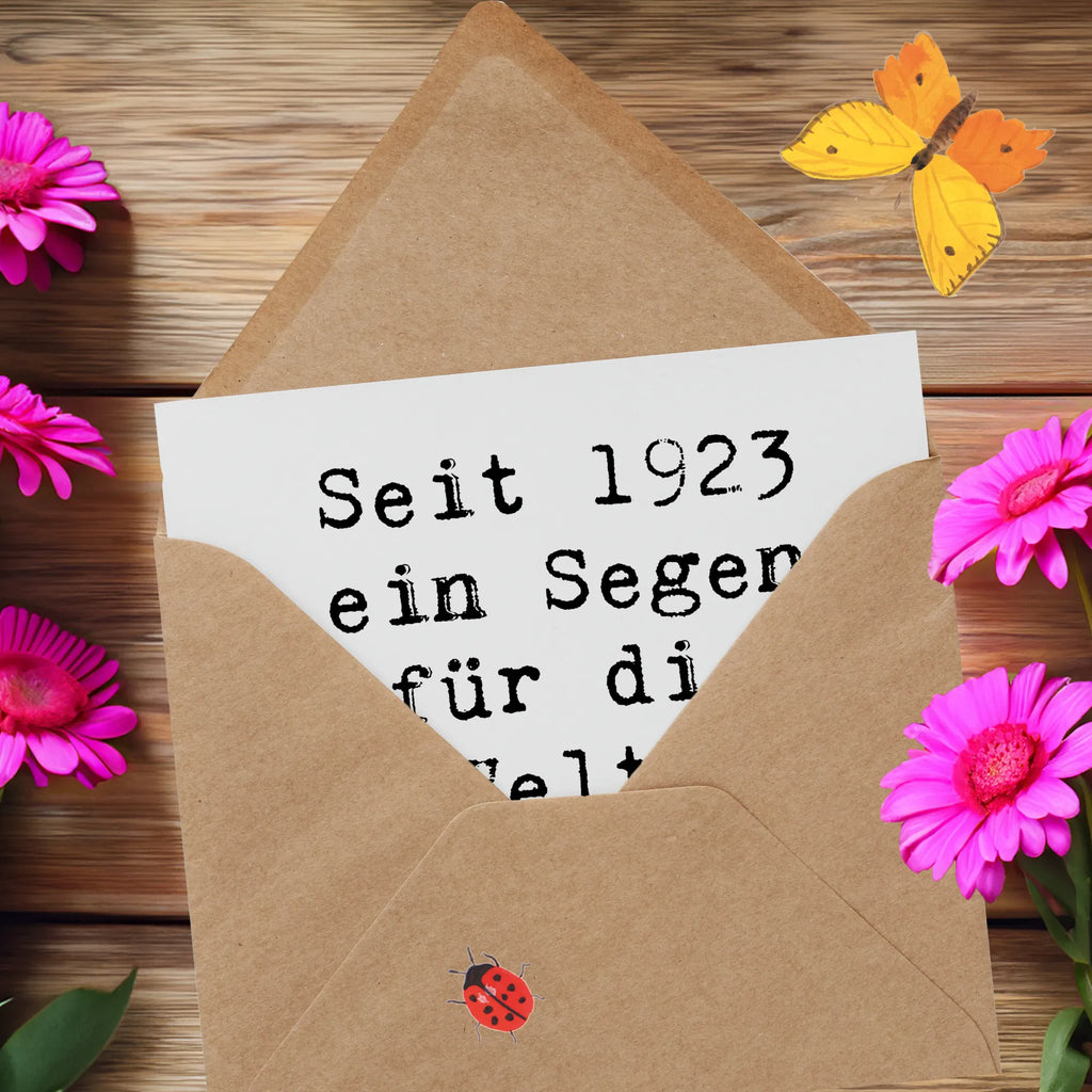 Deluxe Karte Spruch 1923 Geburtstag Segen Hochzeitskarte, Karte, Hochwertige Grußkarte, Grußkarte, Geburtstagskarte, Hochwertige Klappkarte, Klappkarte, Glückwunschkarte, Einladungskarte, Geburtstag, Geburtstagsgeschenk, Geschenk