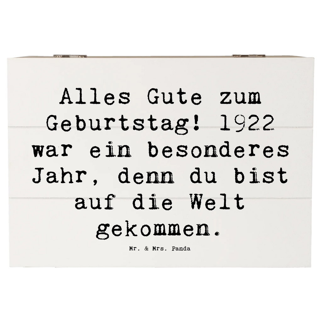 Wooden chest Saying Alles Gute zum Geburtstag! 1922 war ein besonderes Jahr, denn du bist auf die Welt gekommen. Schatulle, Erinnerungskiste, XXL, Erinnerungsbox, Dekokiste, Geschenkdose, Kiste, Holzkiste, Aufbewahrungsbox, Truhe, Schatzkiste, Geschenkbox, Geburtstag, Geburtstagsgeschenk, Geschenk