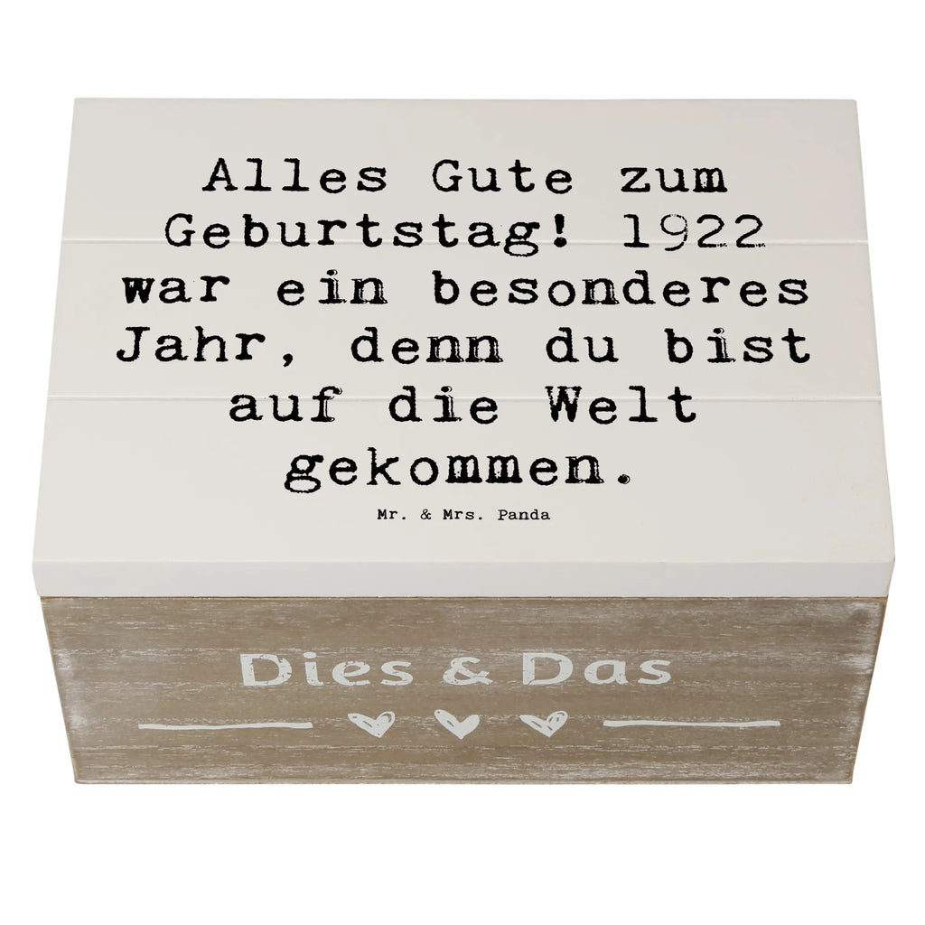 Wooden chest Saying Alles Gute zum Geburtstag! 1922 war ein besonderes Jahr, denn du bist auf die Welt gekommen. Schatulle, Erinnerungskiste, XXL, Erinnerungsbox, Dekokiste, Geschenkdose, Kiste, Holzkiste, Aufbewahrungsbox, Truhe, Schatzkiste, Geschenkbox, Geburtstag, Geburtstagsgeschenk, Geschenk