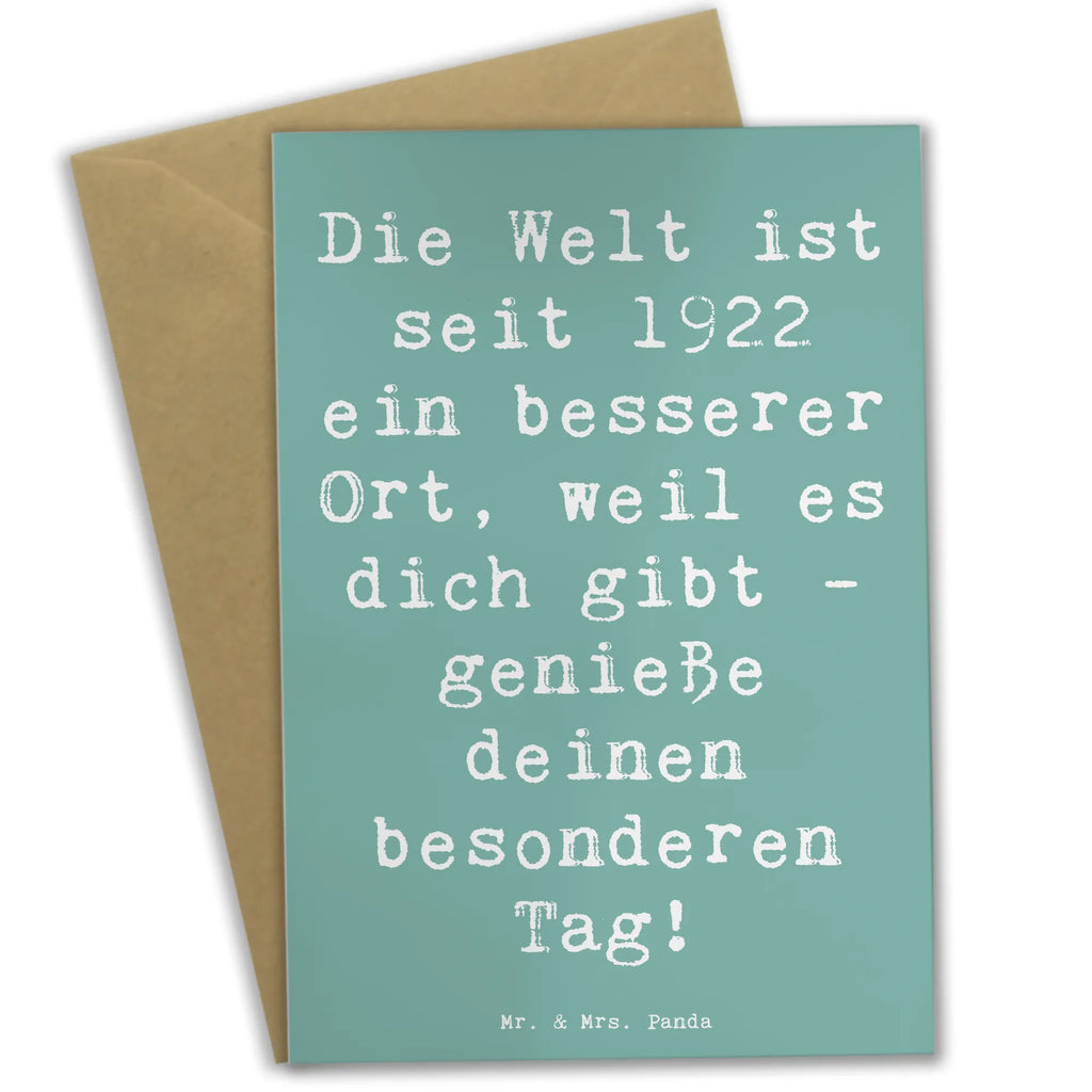 Grußkarte Spruch 1922 Geburtstag Hochzeitskarte, Karte, Ansichtskarten, Grußkarte, Klappkarte, Geburtstagskarte, Glückwunschkarte, Einladungskarte, Geburtstag, Geburtstagsgeschenk, Geschenk