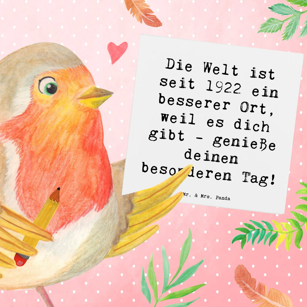 Deluxe Karte Spruch 1922 Geburtstag Einladungskarte, Glückwunschkarte, Hochwertige Klappkarte, Grußkarte, Hochzeitskarte, Hochwertige Grußkarte, Geburtstagskarte, Klappkarte, Karte, Geburtstag, Geburtstagsgeschenk, Geschenk