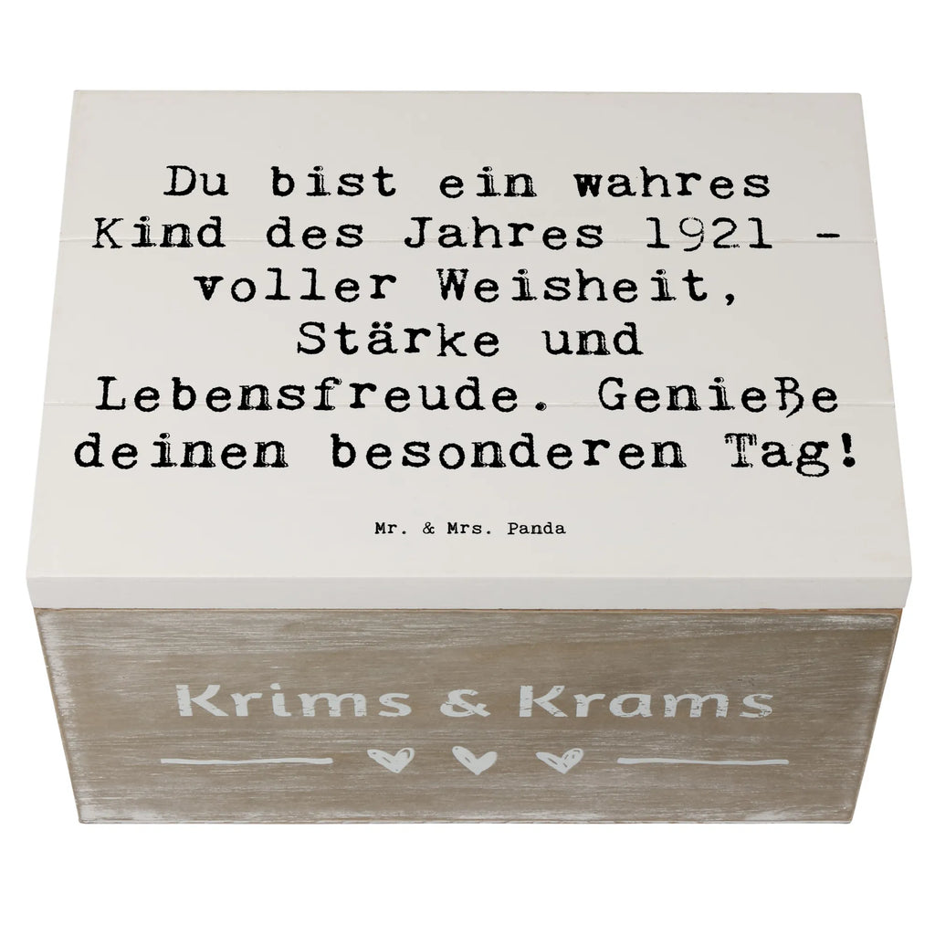 Holzkiste Spruch Du bist ein wahres Kind des Jahres 1921 - voller Weisheit, Stärke und Lebensfreude. Genieße deinen besonderen Tag! Geschenkbox, Holzkiste, Kiste, Geschenkdose, Schatzkiste, Dekokiste, Aufbewahrungsbox, Erinnerungsbox, Schatulle, XXL, Truhe, Erinnerungskiste, Geburtstag, Geburtstagsgeschenk, Geschenk