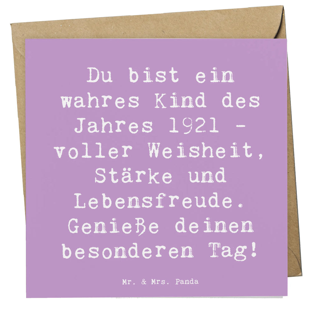 Deluxe Karte Spruch Du bist ein wahres Kind des Jahres 1921 - voller Weisheit, Stärke und Lebensfreude. Genieße deinen besonderen Tag! Geburtstagskarte, Grußkarte, Hochwertige Klappkarte, Karte, Glückwunschkarte, Hochzeitskarte, Hochwertige Grußkarte, Einladungskarte, Klappkarte, Geburtstag, Geburtstagsgeschenk, Geschenk