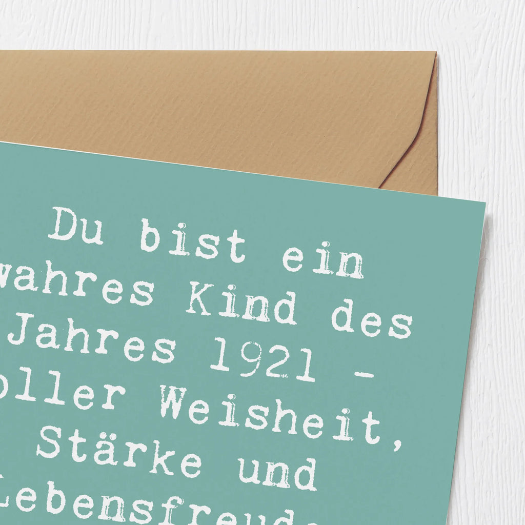 Deluxe Karte Spruch Du bist ein wahres Kind des Jahres 1921 - voller Weisheit, Stärke und Lebensfreude. Genieße deinen besonderen Tag! Geburtstagskarte, Grußkarte, Hochwertige Klappkarte, Karte, Glückwunschkarte, Hochzeitskarte, Hochwertige Grußkarte, Einladungskarte, Klappkarte, Geburtstag, Geburtstagsgeschenk, Geschenk