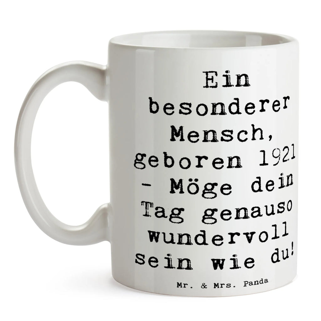 Mug Saying Ein besonderer Mensch, geboren 1921 - Möge dein Tag genauso wundervoll sein wie du! henkeltasse, Coffee Mug, teepott, Keramiktasse, Tasse, teetassen, henkeltassen, Kaffeebecher, designtasse, Teebecher, dekotasse, Becher, bedruckte tasse, Geschenktasse, henkelbecher, bürobecher, Kaffeetassen, Tassen, Motivtasse, Bürotasse, frühstückstasse, porzellantassen, kakaotassen, Teetasse, Kakaotasse, tasse mit motiv, mugs, Porzellantasse, pott, Tasse mit Spruch, Kaffeetasse, trinktasse, Kaffeepott, sprüchetasse, keramiktassen, mug, coffee mugs, Trinkbecher, frühstückstassen, frühstücksbecher, keramikbecher, Geschenk, Geburtstagsgeschenk, Geburtstag