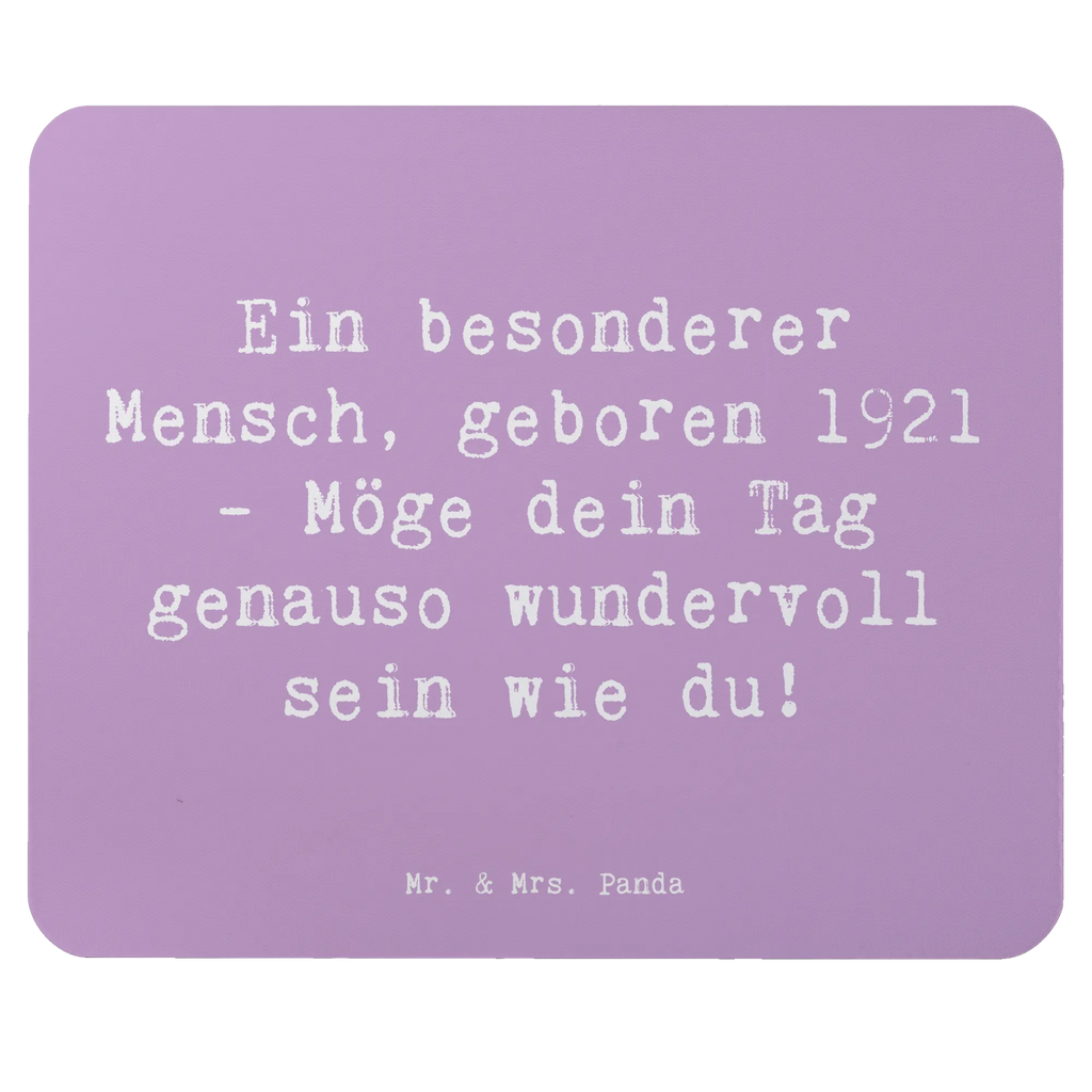 Mauspad Spruch Ein besonderer Mensch, geboren 1921 - Möge dein Tag genauso wundervoll sein wie du! Arbeitszimmer, Mausunterlage, Mauspad, Mousepad, Mauspad Büro, Computer zubehör, Büroausstattung, Designer Mauspad, Einzigartiges Mauspad, PC Zubehör, Geburtstag, Geburtstagsgeschenk, Geschenk