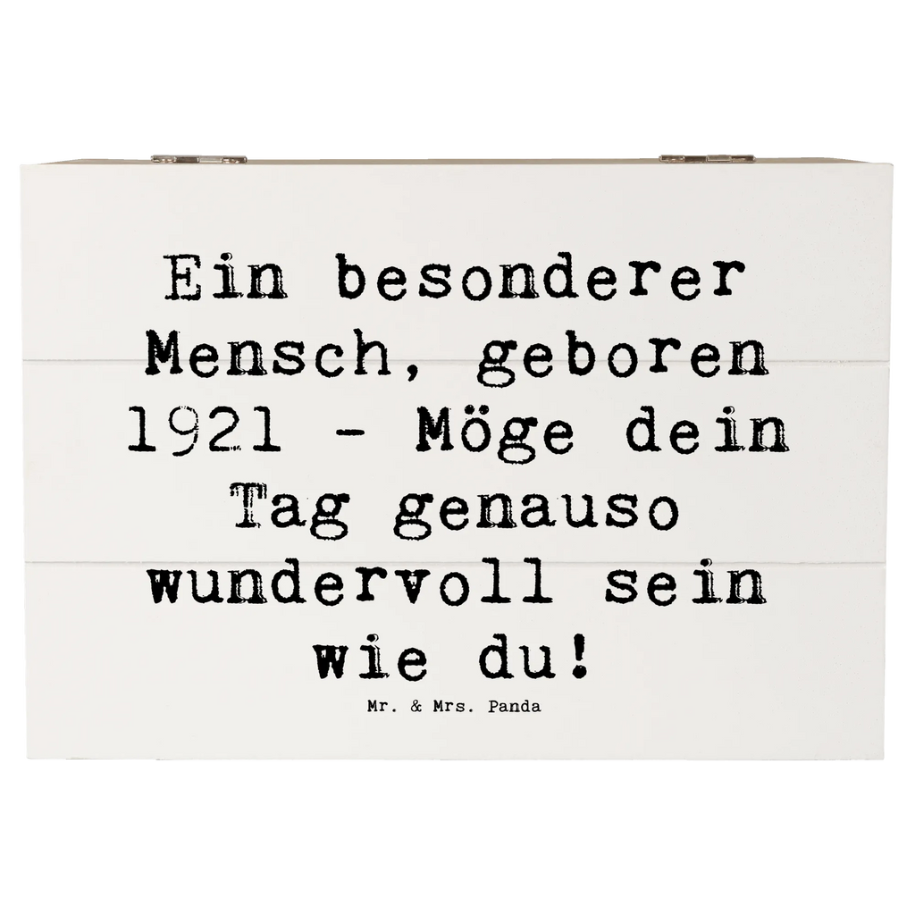 Wooden chest Saying Ein besonderer Mensch, geboren 1921 - Möge dein Tag genauso wundervoll sein wie du! Geschenkdose, Erinnerungskiste, Kiste, Schatzkiste, Aufbewahrungsbox, Truhe, Schatulle, Dekokiste, XXL, Erinnerungsbox, Holzkiste, Geschenkbox, Geburtstag, Geburtstagsgeschenk, Geschenk