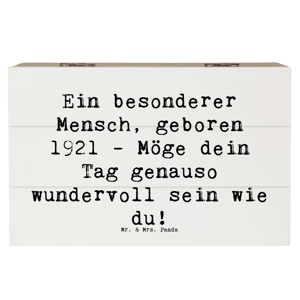 Wooden chest Saying Ein besonderer Mensch, geboren 1921 - Möge dein Tag genauso wundervoll sein wie du! Geschenkdose, Erinnerungskiste, Kiste, Schatzkiste, Aufbewahrungsbox, Truhe, Schatulle, Dekokiste, XXL, Erinnerungsbox, Holzkiste, Geschenkbox, Geburtstag, Geburtstagsgeschenk, Geschenk