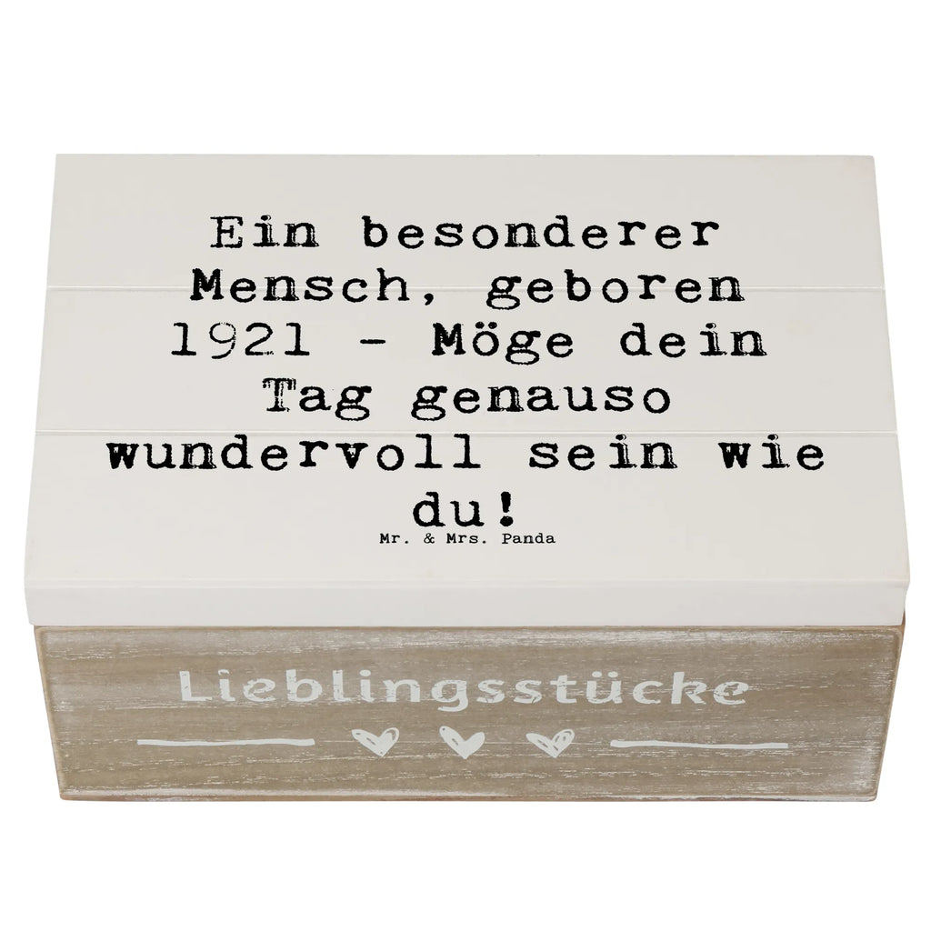 Wooden chest Saying Ein besonderer Mensch, geboren 1921 - Möge dein Tag genauso wundervoll sein wie du! Geschenkdose, Erinnerungskiste, Kiste, Schatzkiste, Aufbewahrungsbox, Truhe, Schatulle, Dekokiste, XXL, Erinnerungsbox, Holzkiste, Geschenkbox, Geburtstag, Geburtstagsgeschenk, Geschenk