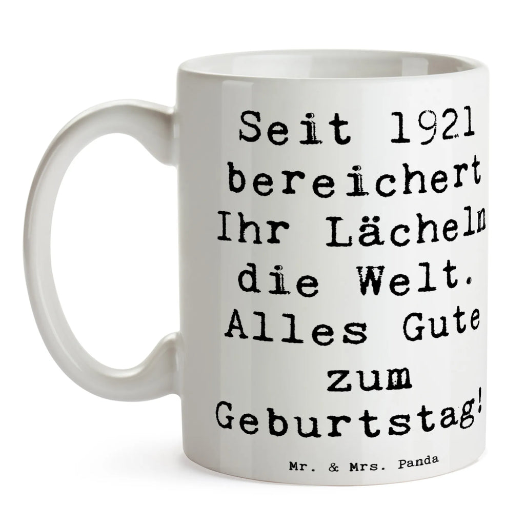 Tasse Spruch 1921 Geburtstag Teetasse, Tasse, Tasse mit Motiven, Kaffeetasse, Tasse mit Zitaten, Keramiktasse, Geschenktasse, Bürotasse, Porzellantasse, Geburtstag, Geburtstagsgeschenk, Geschenk