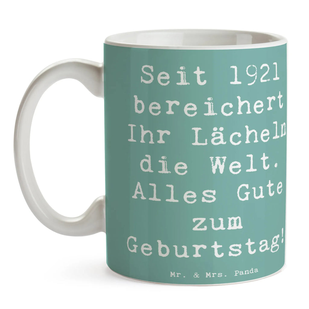 Tasse Spruch 1921 Geburtstag Teetasse, Tasse, Tasse mit Motiven, Kaffeetasse, Tasse mit Zitaten, Keramiktasse, Geschenktasse, Bürotasse, Porzellantasse, Geburtstag, Geburtstagsgeschenk, Geschenk
