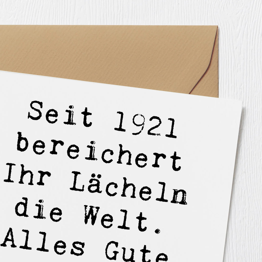 Deluxe Karte Spruch 1921 Geburtstag Einladungskarte, Grußkarte, Hochwertige Grußkarte, Hochzeitskarte, Klappkarte, Hochwertige Klappkarte, Karte, Glückwunschkarte, Geburtstagskarte, Geburtstag, Geburtstagsgeschenk, Geschenk