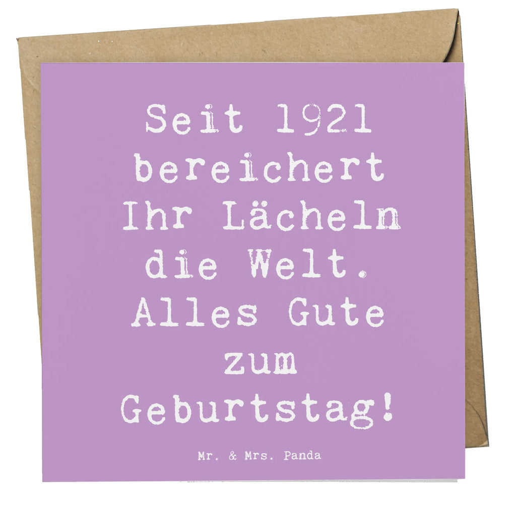 Deluxe Karte Spruch 1921 Geburtstag Einladungskarte, Grußkarte, Hochwertige Grußkarte, Hochzeitskarte, Klappkarte, Hochwertige Klappkarte, Karte, Glückwunschkarte, Geburtstagskarte, Geburtstag, Geburtstagsgeschenk, Geschenk
