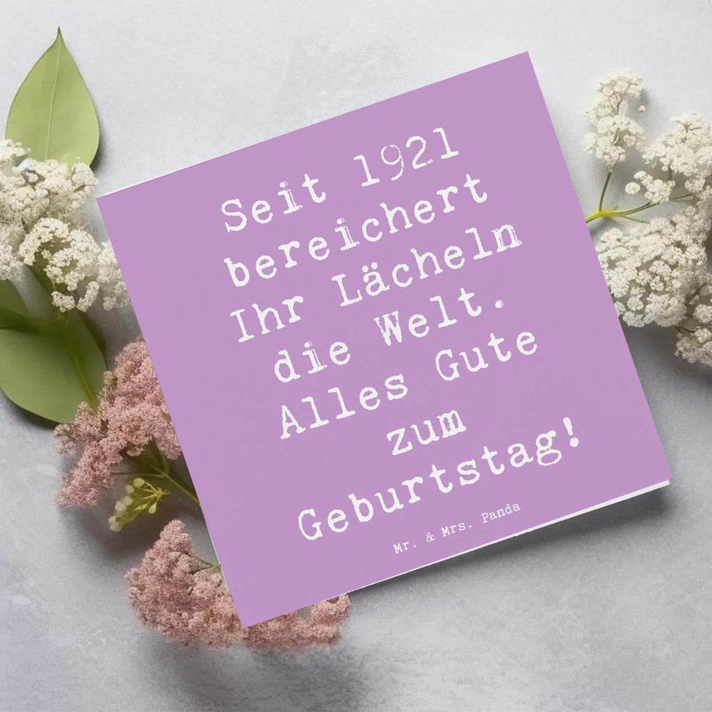 Deluxe Karte Spruch 1921 Geburtstag Einladungskarte, Grußkarte, Hochwertige Grußkarte, Hochzeitskarte, Klappkarte, Hochwertige Klappkarte, Karte, Glückwunschkarte, Geburtstagskarte, Geburtstag, Geburtstagsgeschenk, Geschenk