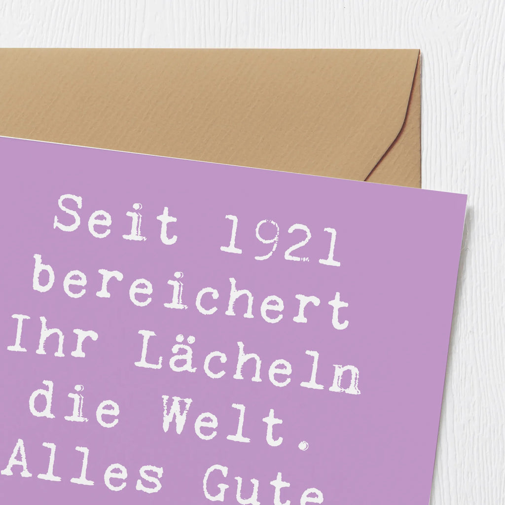 Deluxe Karte Spruch 1921 Geburtstag Einladungskarte, Grußkarte, Hochwertige Grußkarte, Hochzeitskarte, Klappkarte, Hochwertige Klappkarte, Karte, Glückwunschkarte, Geburtstagskarte, Geburtstag, Geburtstagsgeschenk, Geschenk
