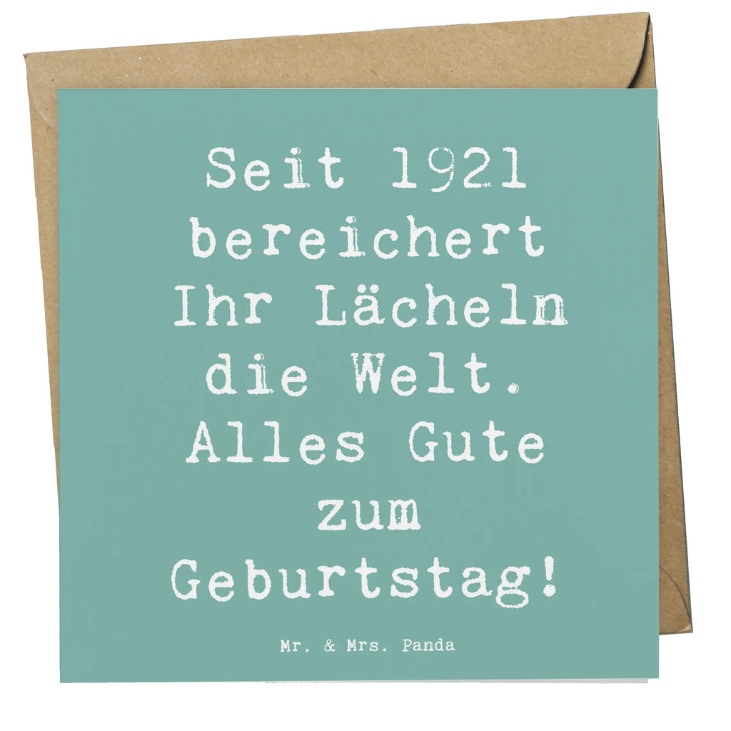 Deluxe Karte Spruch 1921 Geburtstag Einladungskarte, Grußkarte, Hochwertige Grußkarte, Hochzeitskarte, Klappkarte, Hochwertige Klappkarte, Karte, Glückwunschkarte, Geburtstagskarte, Geburtstag, Geburtstagsgeschenk, Geschenk