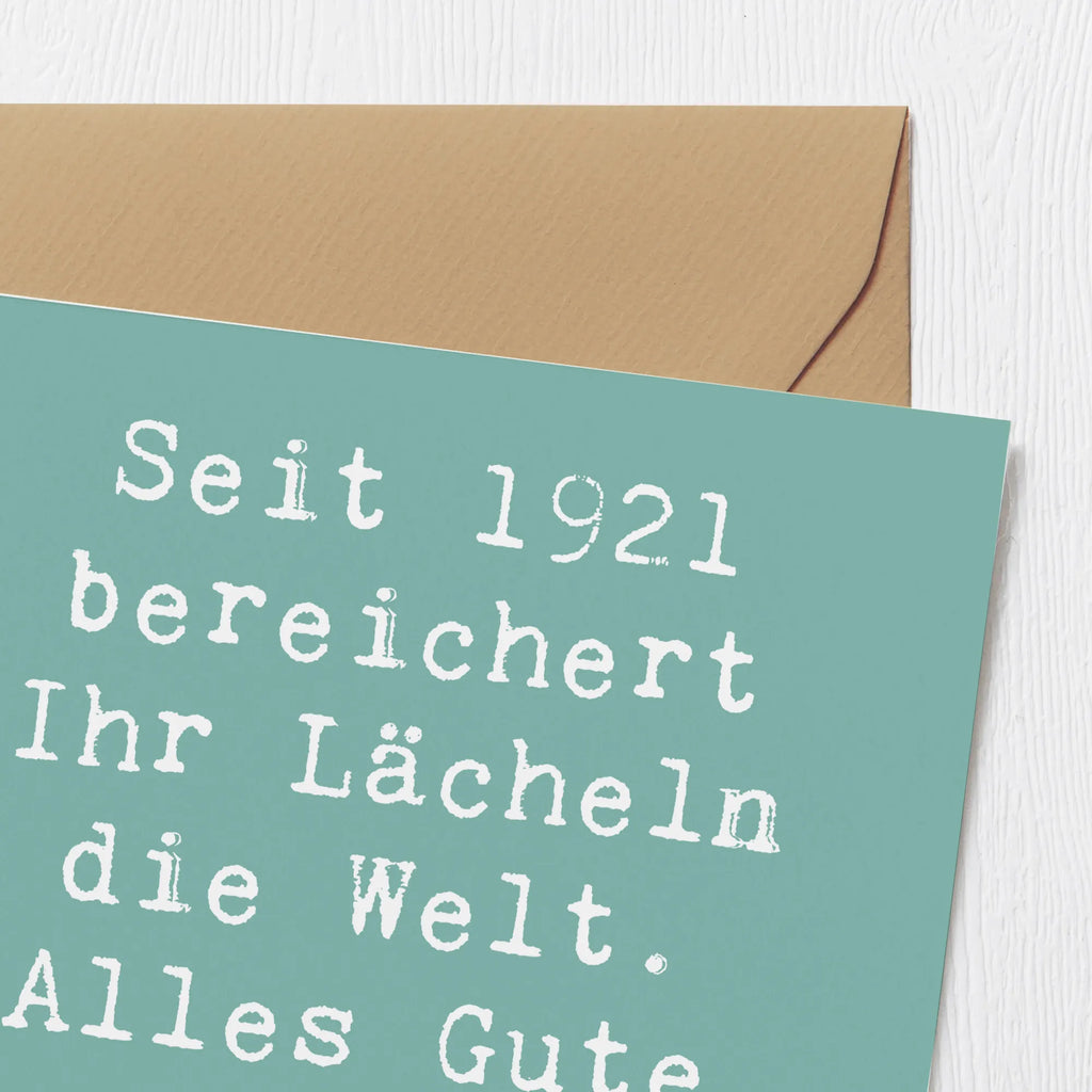 Deluxe Karte Spruch 1921 Geburtstag Einladungskarte, Grußkarte, Hochwertige Grußkarte, Hochzeitskarte, Klappkarte, Hochwertige Klappkarte, Karte, Glückwunschkarte, Geburtstagskarte, Geburtstag, Geburtstagsgeschenk, Geschenk