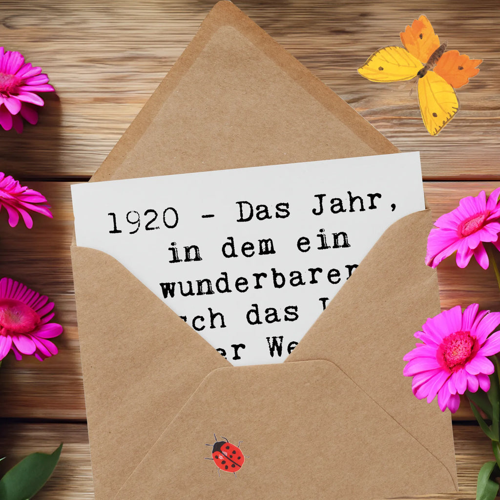 Deluxe Karte Spruch 1920 Geburtstag Karte, Klappkarte, Glückwunschkarte, Geburtstagskarte, Hochwertige Grußkarte, Grußkarte, Hochzeitskarte, Einladungskarte, Hochwertige Klappkarte, Geburtstag, Geburtstagsgeschenk, Geschenk