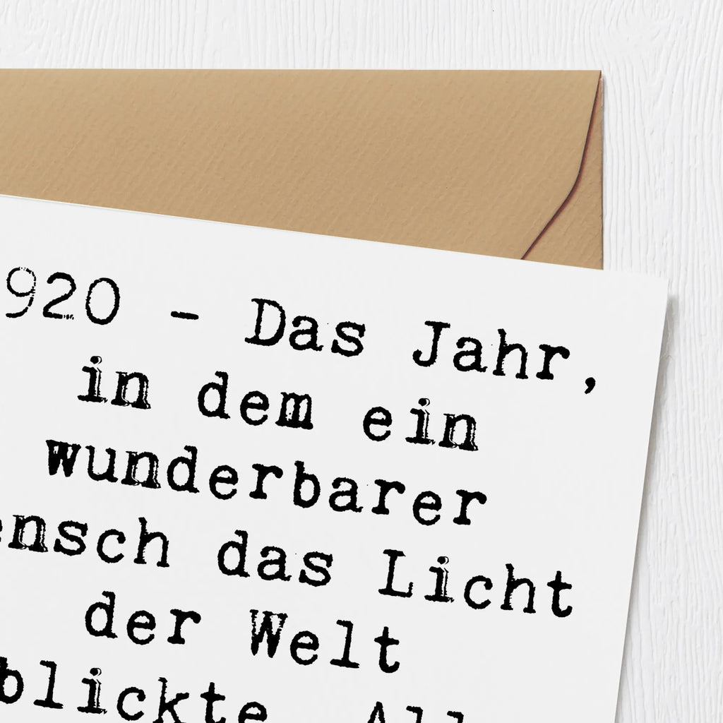 Deluxe Karte Spruch 1920 Geburtstag Karte, Klappkarte, Glückwunschkarte, Geburtstagskarte, Hochwertige Grußkarte, Grußkarte, Hochzeitskarte, Einladungskarte, Hochwertige Klappkarte, Geburtstag, Geburtstagsgeschenk, Geschenk
