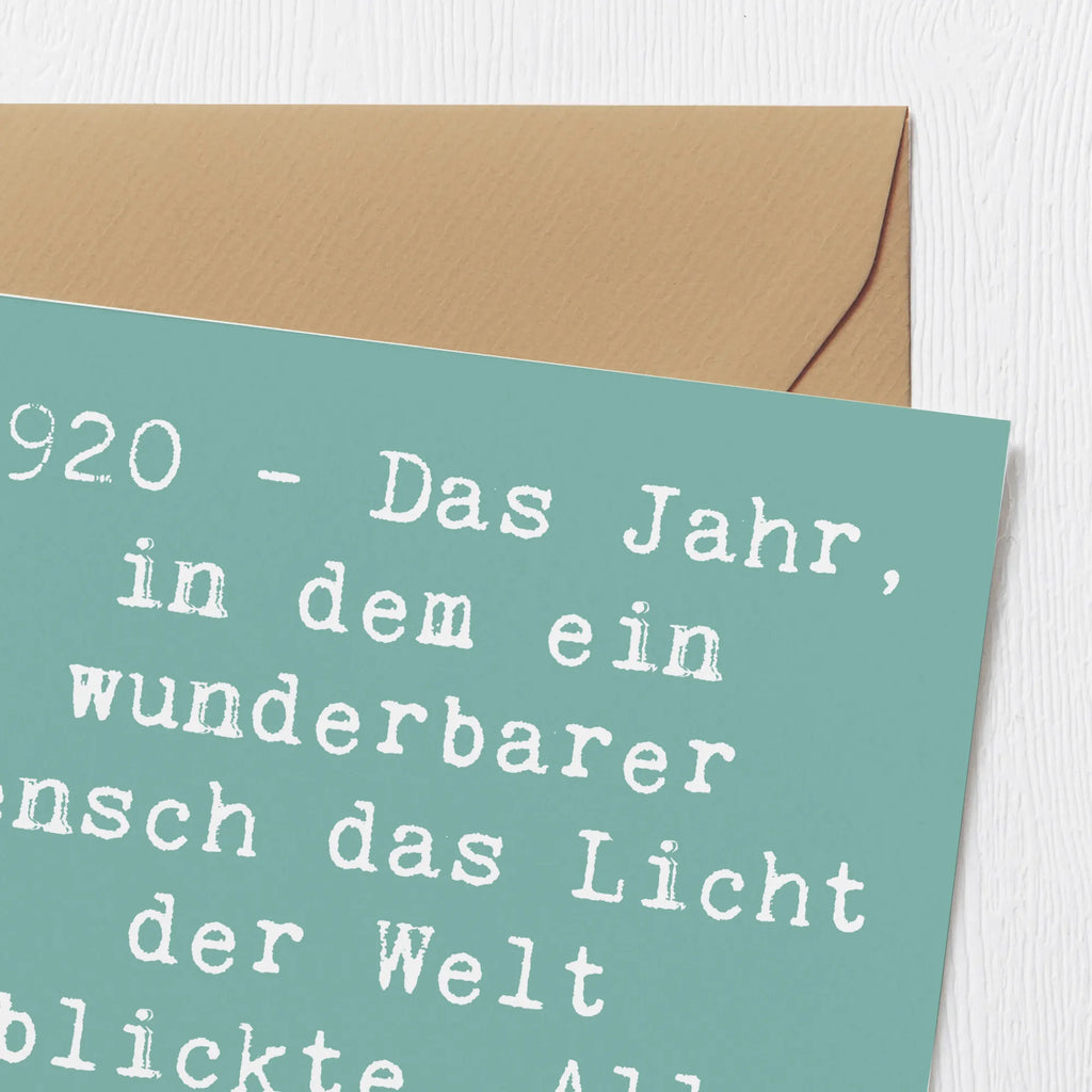 Deluxe Karte Spruch 1920 Geburtstag Karte, Klappkarte, Glückwunschkarte, Geburtstagskarte, Hochwertige Grußkarte, Grußkarte, Hochzeitskarte, Einladungskarte, Hochwertige Klappkarte, Geburtstag, Geburtstagsgeschenk, Geschenk