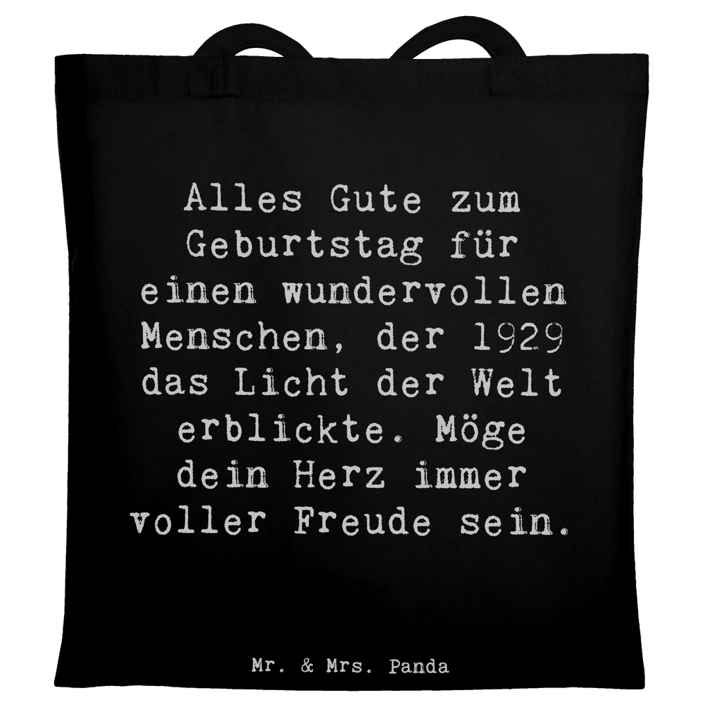 Tote bag Saying Alles Gute zum Geburtstag für einen wundervollen Menschen, der 1929 das Licht der Welt erblickte. Möge dein Herz immer voller Freude sein. Stoffbeutel, Laptoptasche, Umhängetasche, Beuteltasche, Stofftasche, Einkaufstasche, Jutebeutel, Badetasche, Tragetasche, Schultertasche, Strandtasche, Shopper, Einkaufstüte, Tasche, Beutel, Jutetasche, Geburtstag, Geburtstagsgeschenk, Geschenk