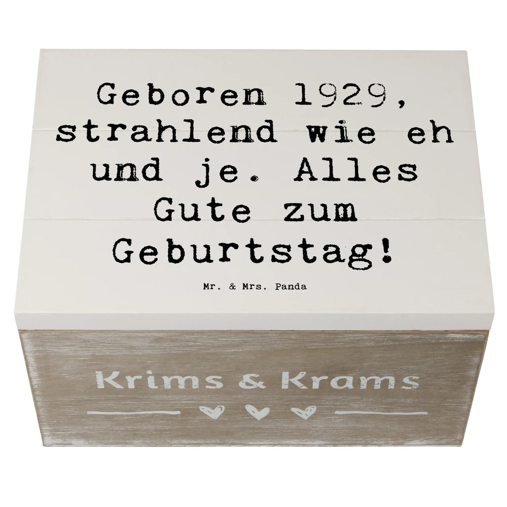 Holzkiste Spruch 1929 Geburtstag XXL, Geschenkdose, Schatzkiste, Aufbewahrungsbox, Schatulle, Holzkiste, Truhe, Erinnerungskiste, Geschenkbox, Kiste, Dekokiste, Erinnerungsbox, Geburtstag, Geburtstagsgeschenk, Geschenk