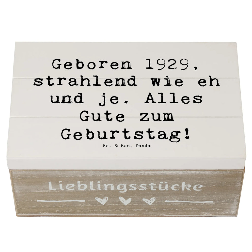 Holzkiste Spruch 1929 Geburtstag XXL, Geschenkdose, Schatzkiste, Aufbewahrungsbox, Schatulle, Holzkiste, Truhe, Erinnerungskiste, Geschenkbox, Kiste, Dekokiste, Erinnerungsbox, Geburtstag, Geburtstagsgeschenk, Geschenk