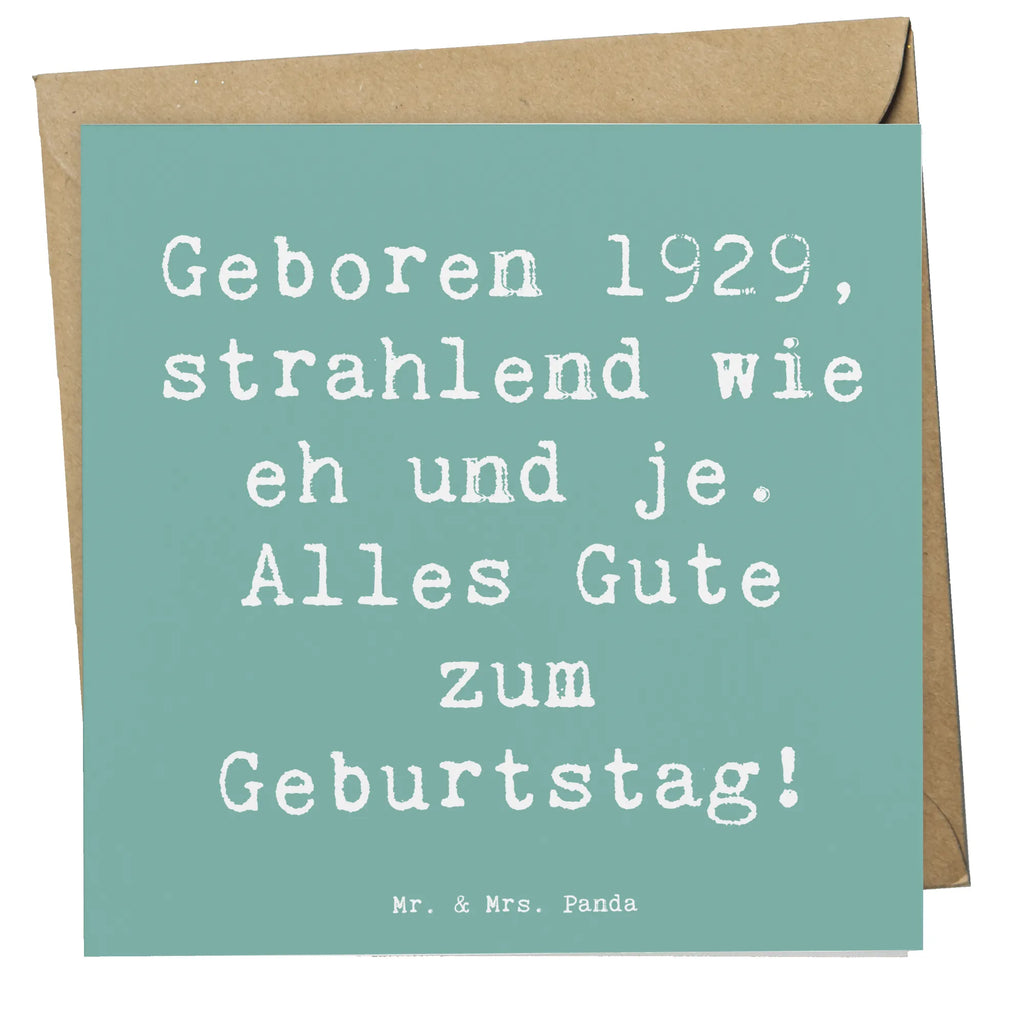Deluxe Karte Spruch 1929 Geburtstag Glückwunschkarte, Einladungskarte, Hochwertige Klappkarte, Hochzeitskarte, Geburtstagskarte, Hochwertige Grußkarte, Klappkarte, Karte, Grußkarte, Geburtstag, Geburtstagsgeschenk, Geschenk