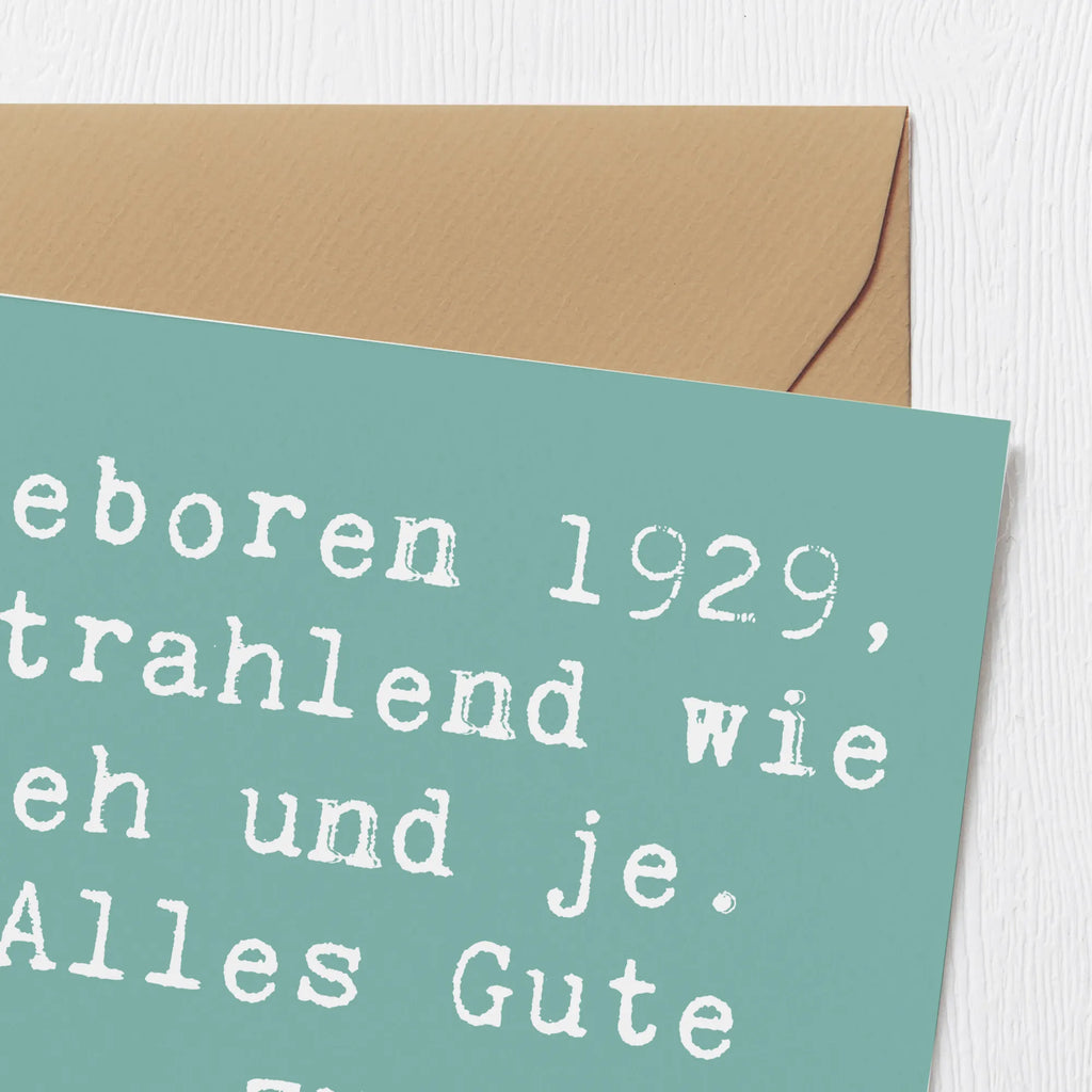 Deluxe Karte Spruch 1929 Geburtstag Glückwunschkarte, Einladungskarte, Hochwertige Klappkarte, Hochzeitskarte, Geburtstagskarte, Hochwertige Grußkarte, Klappkarte, Karte, Grußkarte, Geburtstag, Geburtstagsgeschenk, Geschenk