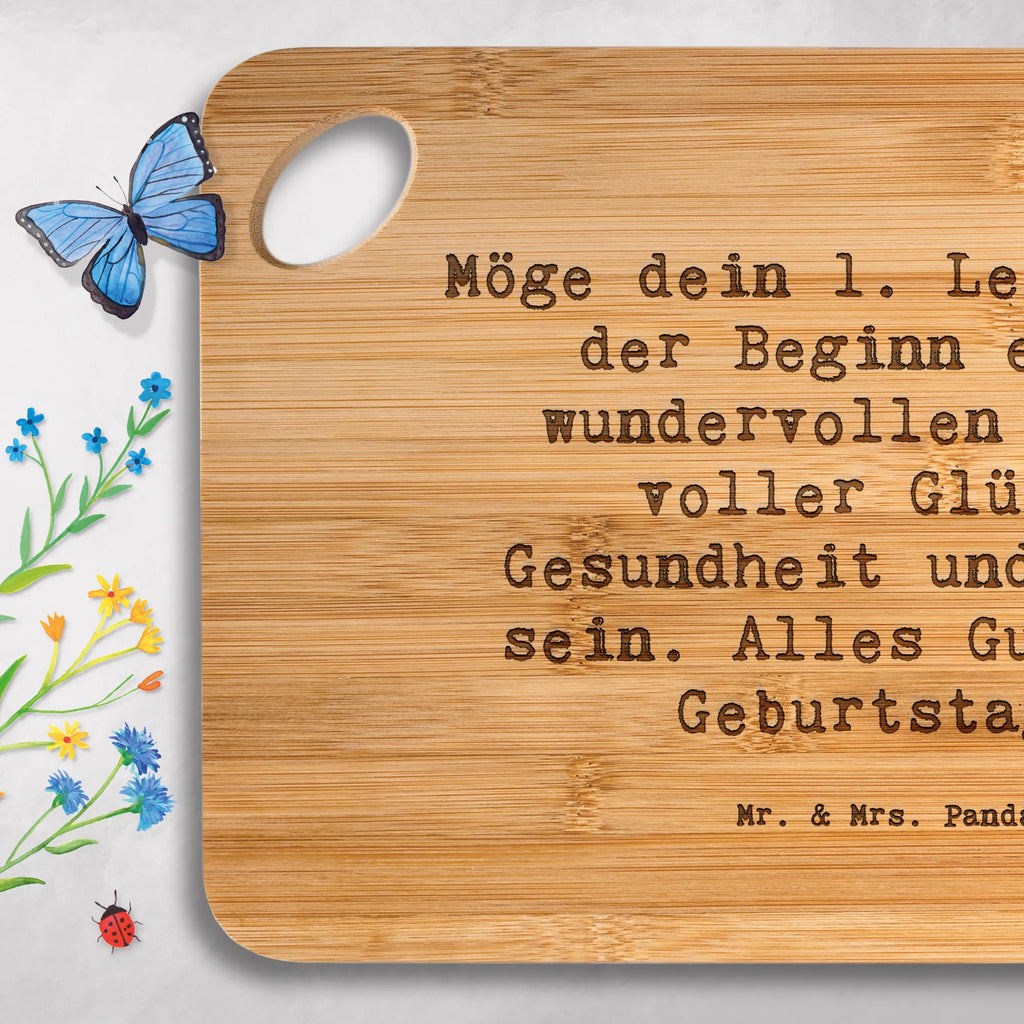 Bambus - deska do krojenia Przysłowie Möge dein 1. Lebensjahr der Beginn einer wundervollen Reise voller Glück, Gesundheit und Liebe sein. Alles Gute zum Geburtstag! Urodziny, prezent urodzinowy, prezent