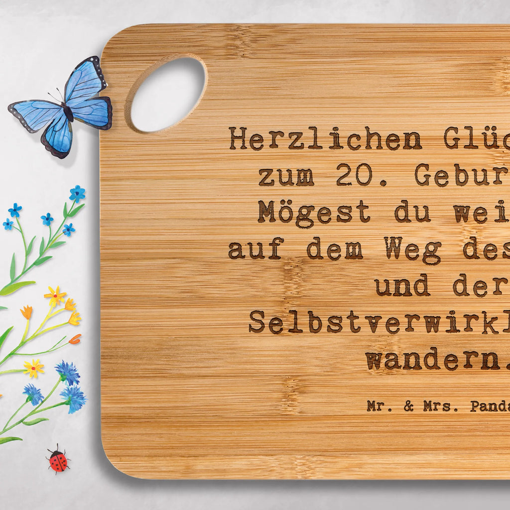 Bambus - deska do krojenia Przysłowie Herzlichen Glückwunsch zum 20. Geburtstag! Mögest du weiterhin auf dem Weg des Glücks und der Selbstverwirklichung wandern. Urodziny, prezent urodzinowy, prezent