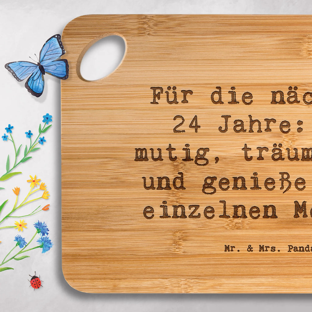 Frühstücksbrett Spruch 24. Geburtstag Mutig Träumen Frühstücksbrett, Schneidebrett, Holzbrettchen, Küchenbrett, Servierbrett, Holzbrett, Hackbrett, Brett, Geburtstag, Geburtstagsgeschenk, Geschenk