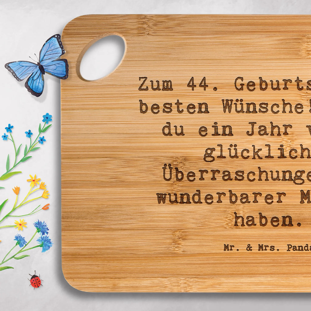 Bamboo chopping board Saying Zum 44. Geburtstag die besten Wünsche! Mögest du ein Jahr voller glücklicher Überraschungen und wunderbarer Momente haben. dulcimer, cutting board, breakfast board, board, slices, engraving, cutting block, bamboo, kitchen board, breakfast, solid, nature, wood, kitchen, carving board, robust, Birthday, celebration, party, birthday party, friends, family, birthday wish, birthday present, birthday cards, 18th birthday, 30th birthday, 40th, 50th, 60th, 70th, 80th, 90th, 90th., gift ideas, gifts for girlfriend, boyfriend, mom, dad, brother, sister, congratulations, funny, sayings, 1 year, money gifts, guest gifts, gifts online, gift basket, special gifts, unusual gifts, extraordinary gifts, gift package, original gifts, gift items, special birthday gifts