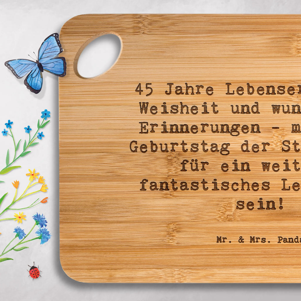 Servierbrett Spruch 45. Geburtstag Servierbrett, Küchenbrett, Hackbrett, Schneidebrett, Brett, Holzbrett, Holzbrettchen, Frühstücksbrett, Geburtstag, Geburtstagsgeschenk, Geschenk