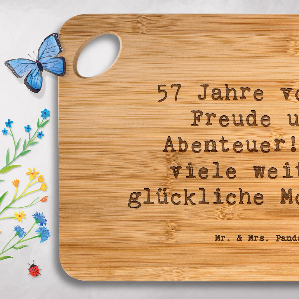 Servierbrett Spruch 57. Geburtstag Freude Servierbrett, Hackbrett, Küchenbrett, Brett, Schneidebrett, Holzbrett, Frühstücksbrett, Holzbrettchen, Geburtstag, Geburtstagsgeschenk, Geschenk